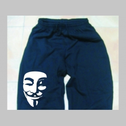 Anonymous čierne teplákové kraťasy s tlačeným logom